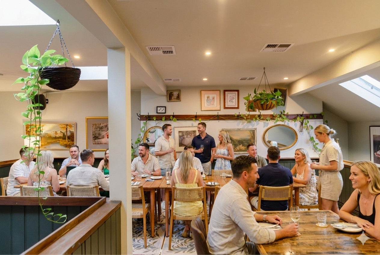 Group dining at The Cottage Balmain